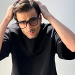 تیشرت بیسیک اورسایز پگادور رنگ مشکی - مدل پوشیده